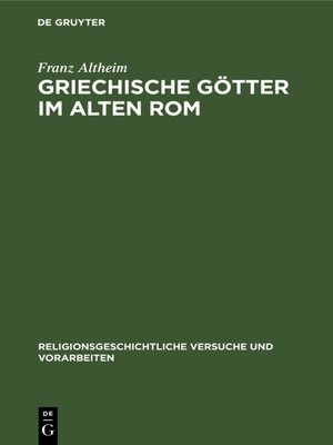 cover image of Griechische Götter im alten Rom